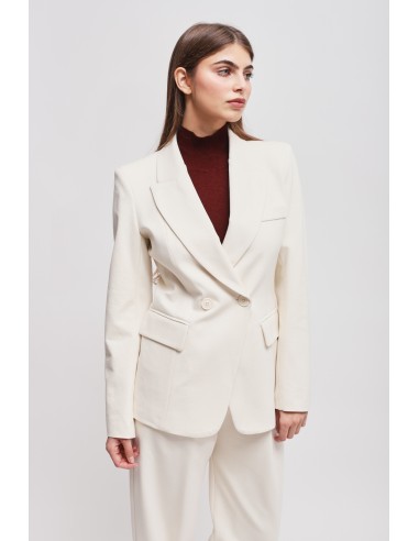 Blazer de abotoamento duplo em Punto Milano Maryley
