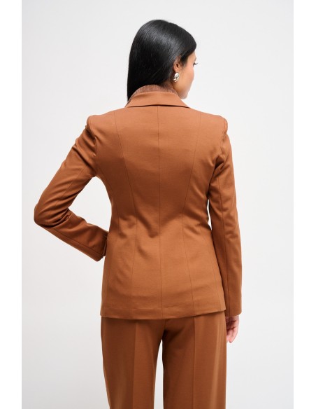Blazer de abotoamento duplo em Punto Milano Maryley
