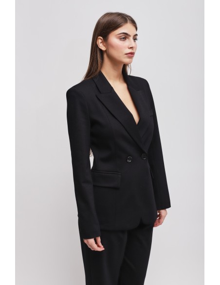 Blazer de duplo peito em Punto Milano Maryley