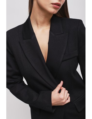 Blazer de abotoamento duplo em Punto Milano Maryley