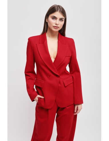 Blazer cruzado em Punto Milano Maryley