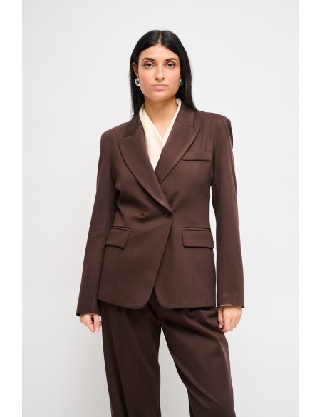 Blazer cruzado em ponto Milano Maryley