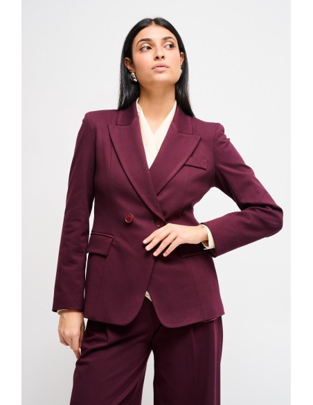 Blazer de duplo peito em Punto Milano Maryley