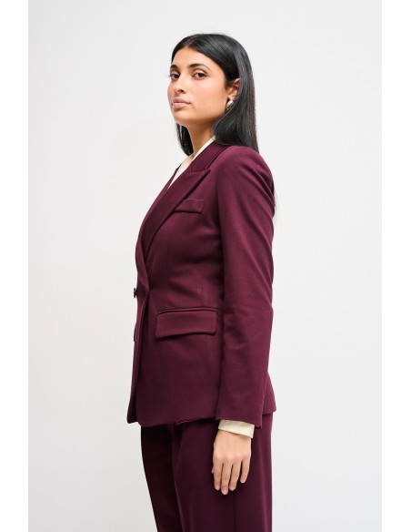 Blazer cruzado em Punto Milano Maryley