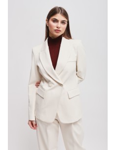 Blazer de abotoamento duplo em Punto Milano Maryley