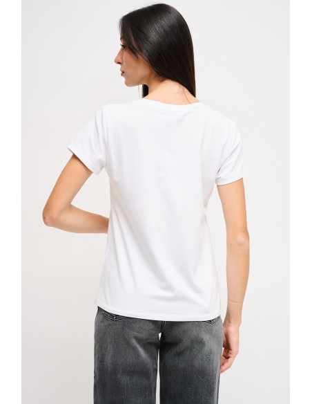 T-shirt "D'oré" com broche Maryley