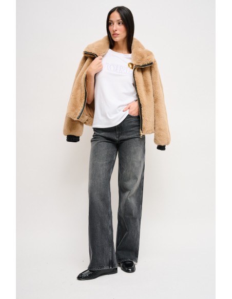 T-shirt "D'oré" com broche Maryley