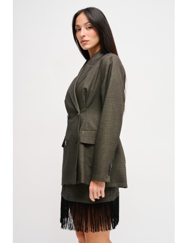 Blazer cruzado com ombros almofadados Maryley