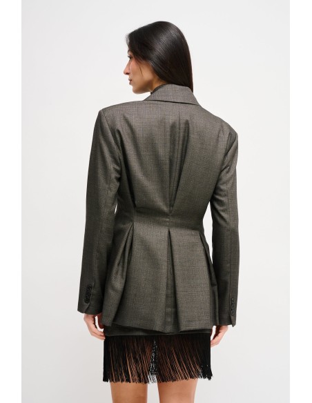 Blazer de duplo peito com ombros almofadados Maryley