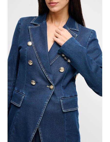 Blazer de abotoamento duplo em denim Maryley