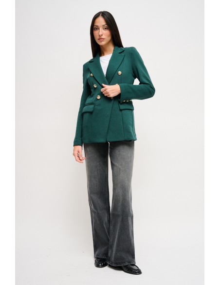 Blazer cruzado em algodão Maryley