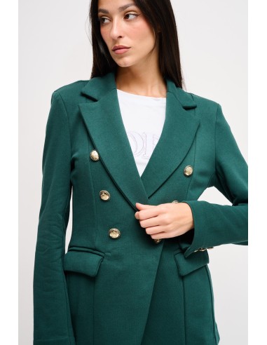 Blazer com duplo abotoamento em algodão Maryley