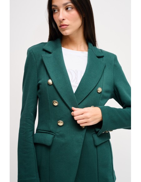 Blazer com duplo abotoamento em algodão Maryley