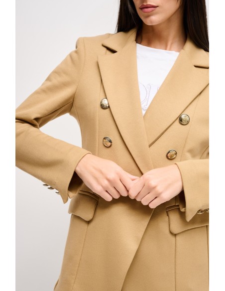 Blazer cruzado em algodão Maryley