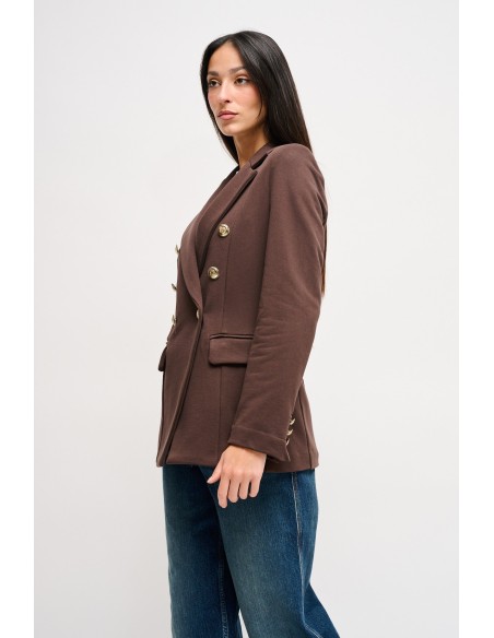Blazer de abotoamento duplo em algodão Maryley