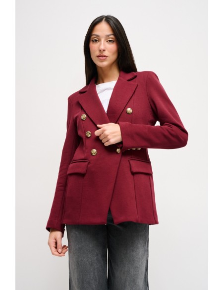 Blazer de duplo peito em algodão Maryley