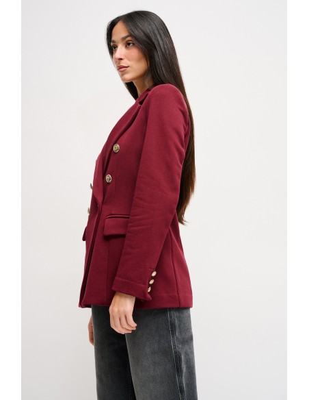 Blazer de duplo peito em algodão Maryley