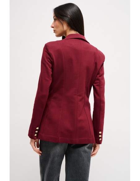 Blazer de duplo peito em algodão Maryley