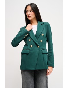 Blazer de duplo peito em algodão Maryley