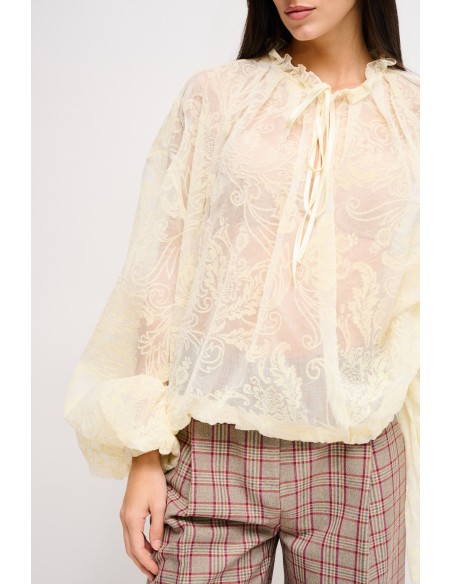 Blusa Semitransparente Estampada Maryley