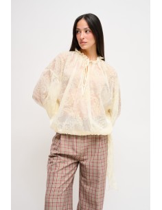 Blusa Semitransparente Estampada Maryley