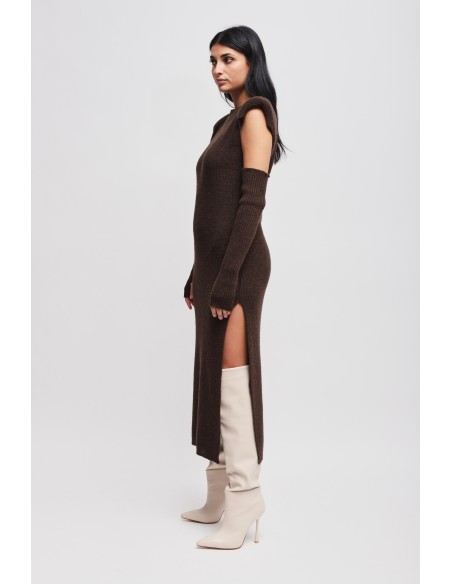 Vestido em malha com mangas Maryley