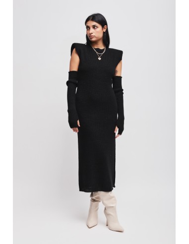 Vestido em malha com mangas Maryley