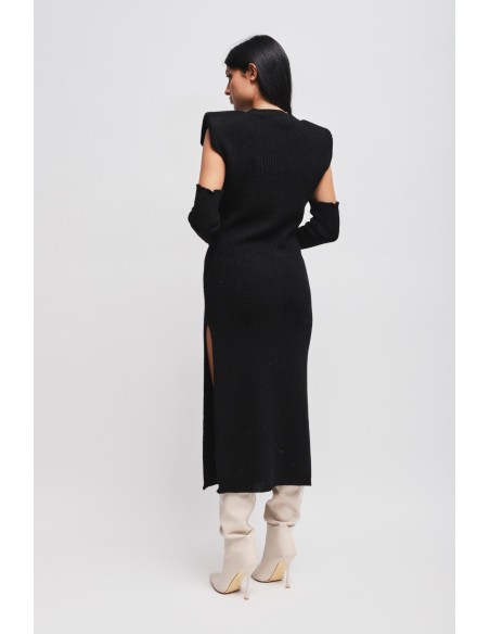 Vestido em malha com mangas Maryley