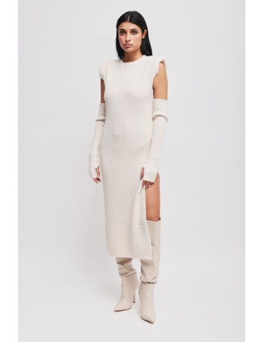 Vestido em malha com mangas Maryley