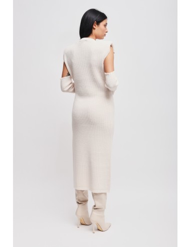 Vestido em malha com manguitos Maryley
