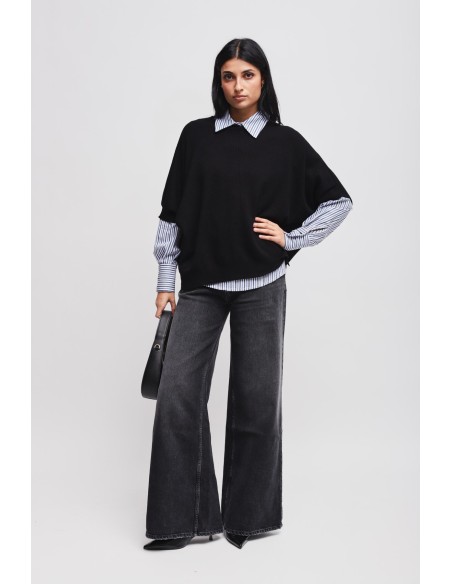 Camisola Oversize Com Manga 3/4 Maryley