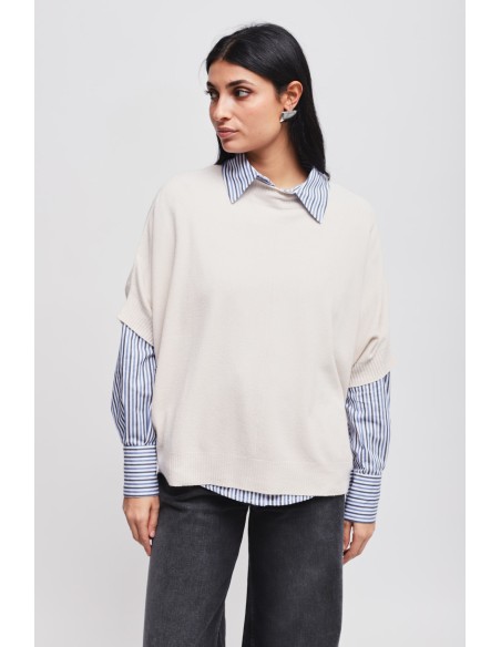 Camisola Oversize com Manga 3/4 Maryley