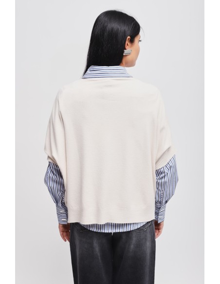 Malha Oversize com Manga 3/4 Maryley