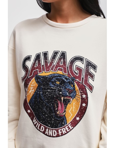 Sweatshirt em algodão com estampa Maryley