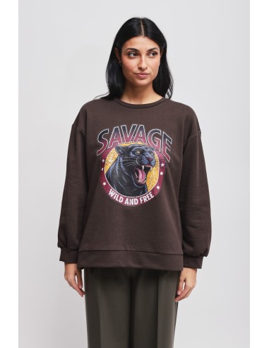 Sweatshirt em algodão com estampado Maryley