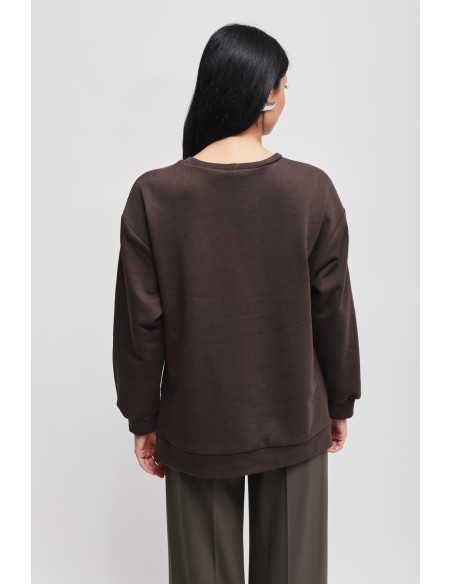 Sweatshirt em algodão com estampado Maryley