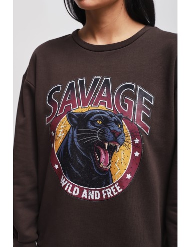 Sweatshirt em algodão com estampado Maryley