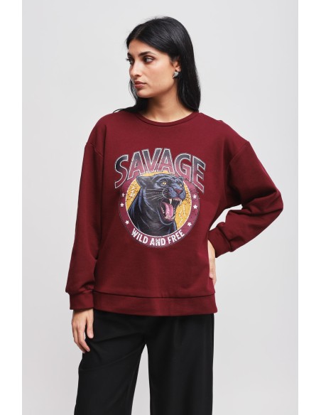 Camisola em algodão com estampa Maryley