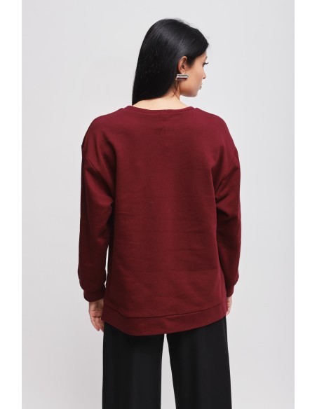 Sweatshirt em algodão com estampa Maryley