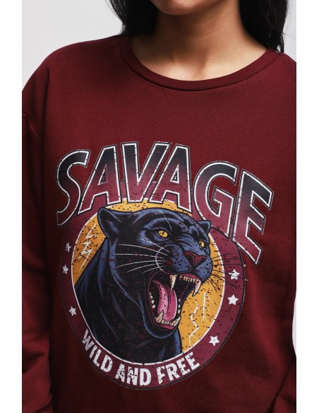 Sweatshirt de algodão com estampa Maryley