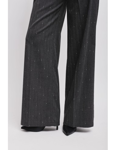 Calças Palazzo às Riscas Maryley