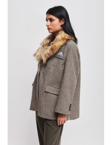 Casaco oversize com gola em pelo sintético Maryley