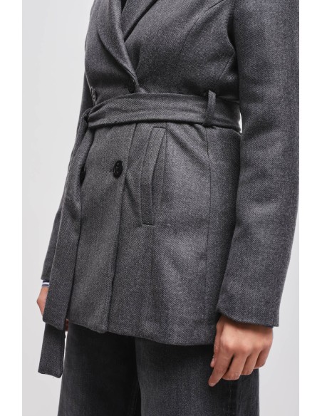 Blazer Cruzado com Faixa Maryley