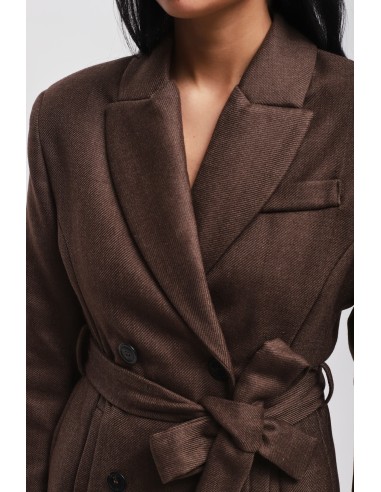 Blazer de duplo peito com faixa Maryley