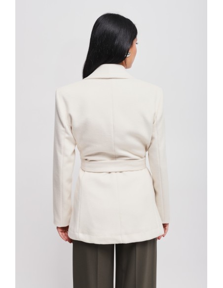 Blazer cruzado com faixa Maryley
