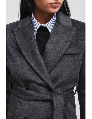 Blazer cruzado com faixa Maryley