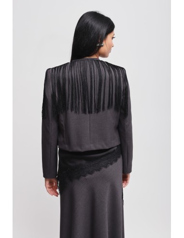 Bolero com franjas Maryley