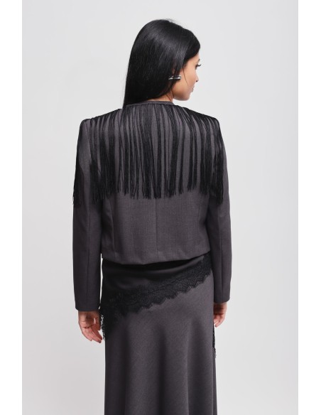 Bolero com franjas Maryley