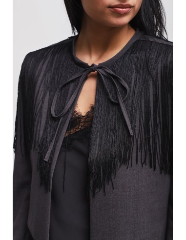 Bolero com franjas Maryley