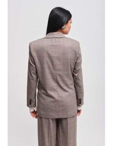 Blazer Pied De Poule com Broche Maryley